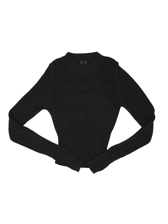 NBD Sweaters - NBD Mesh Open Knit Sweater in Black